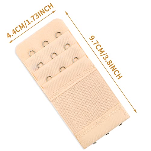 image for Aster 3 Pieces Bra Extenders 3 Hook 3 Row Lady's Soft Bra Extension St