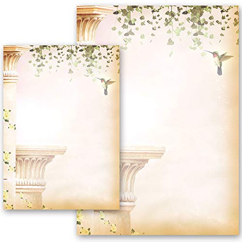 50 fogli di carta da lettera decorati Carta Motif