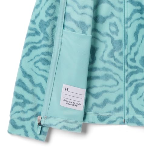 Image of Columbia Youth Girls Benton Springs II Printed Fleece Jacket, Spray Topoglitch Tonal, Large