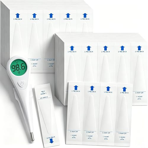 Digital Thermometer Probe Covers, 200 Pieces Disposable | Universal Electronic Thermometer Cover, For Health Center, Underarm Digital Home