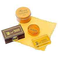 Fansjoy 2 Stück Kolophonium, Natürliches Kolophonium Geige mit Fall, Staubarmes Rosin für Violine, Viola, Cello Bögen