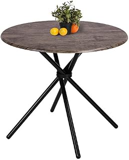 Kitchen Dining Table Industrial Brown Round Mid-Century Vintage Living Room Table Coffee/Bristro Table