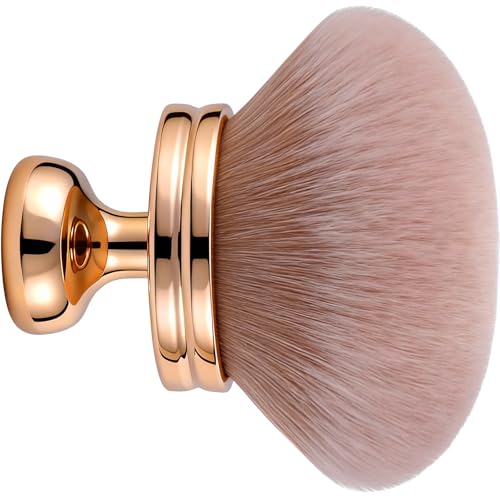Extra Large Body Makeup Brush Professional Self Tan Brush for Flawless Application Wide Headed Body Bronzer & Leg Makeup Applicator Streak-Free Blending Brush for Back & Arms (Gold)