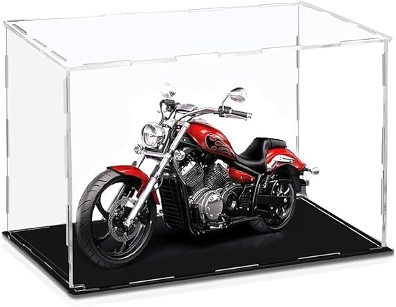 Image of Clear Acrylic Display Case (12 x 6 x 10 Inch) Self Assemble Display Box with Black Base | Dustproof Showcase for Collectibles Figurines | Memorabilia & Models
