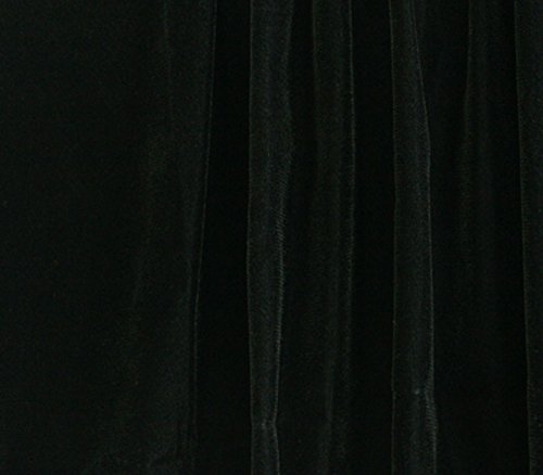 Triple Velvet Fabric 44 Wide Sold by The Yard (Black)