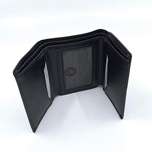 Mitchell Proffitt Officially Licensed U.S. Marine Corps Leather Wallet - Trifold with RFID Protection, Black, One Size2