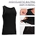 Men's Silk Tank Tops Sleeveless Pure Silk Undershirt Super Absorbent and BreathableBLACK L