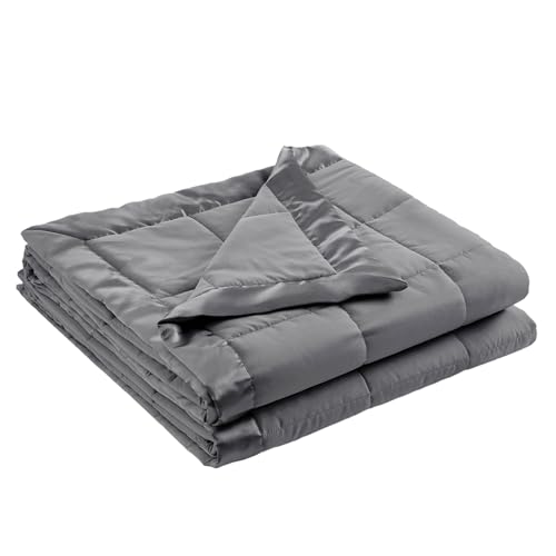 Madison Park Windom Down Alternative Blanket Premium 3M Scotchgard Moisture Wicking Treatment Lightweight and Soft Bed Cover For All Season Satin Trim Charcoal Twin