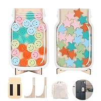 2Pack Reward jar reward jar magnetic,Smiley Face Reward Behavior Jar for Kids,Reward Jar With Stars,reward jars for children Motivate Good Behavior Reward Jar For Boys And Girls