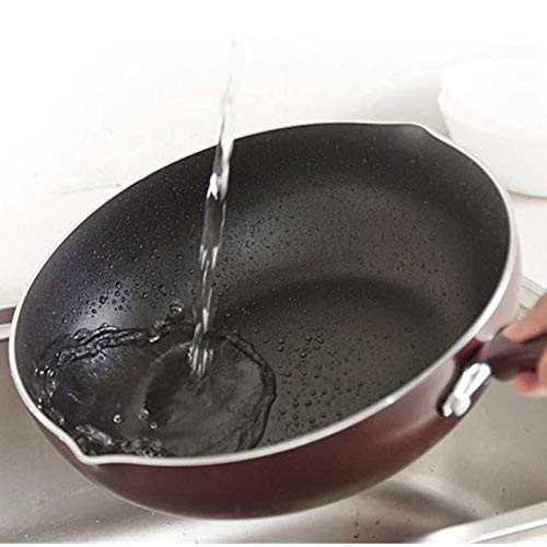 Wok antiadherente estilo japonés 32 cm fondo plano miniatura 6
