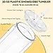 Maucircol 20 Oz Plastic Snowglobe Tumbler, 8 Pack Pre-Drilled Double Wall Acrylic Snow Globe Cup, Plastic Clear Cup for Snowglobe, with Clear Lid