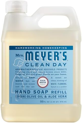 MRS. MEYER'S CLEAN DAY Hand Soap Refill, Rain Water Scent, 33 Fl ...