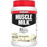 Muscle Milk Genuine Protein Powder, Vanilla Crème, 32g Protein, 2.47 Pound, 16 Servings
