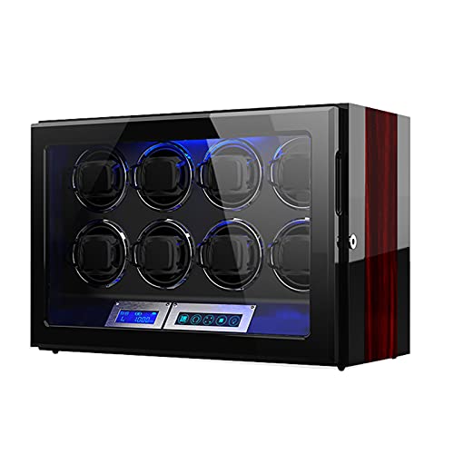 Uhrenbeweger für Automatikuhren mit 8 Motoren für 8 Uhren, LCD-Digitalanzeige, Uhrenbeweger Cover
