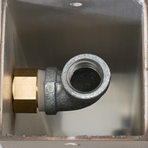 Relaxdays Standbrunnen Antik, mit Wasserhahn, HBT 71x17x21cm, Wasserzapfsäule Garten, Terrasse, Zierbrunnen, Dunkelbraun