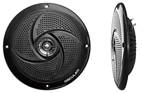Casse stereo ultra piatte double cône noires 5,25" pour vos soirées en mer