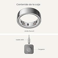 Vista 8 de Anillo Oura 4 - Plata - Talla 8 - Mide la talla antes de comprar