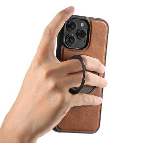 Coque iPhone 12 cuir noir pour appels vidéo mains libres au bureau - 7