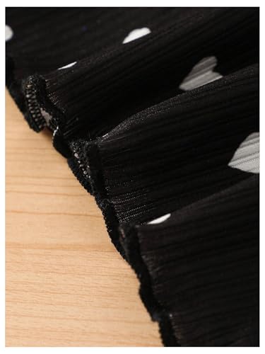 MakeMeChic Girl's Lettuce Trim Mock Neck Shirt 3 Pack Long Sleeve Rib Knitted Tee Tops3