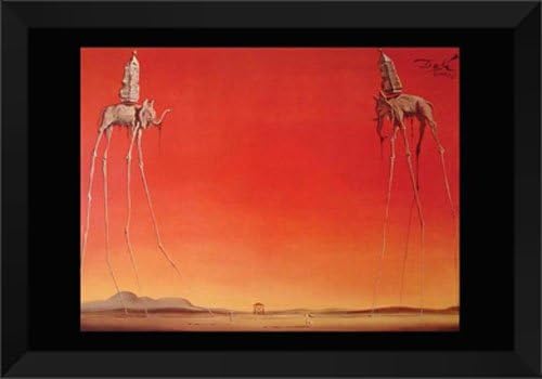 Les Elephants 28x40 Framed Art Print by Salvador Dali
