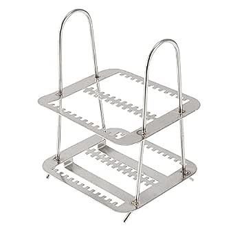 Metal Microscope Slide Rack uxcell Microscope Slides Rack 26 Positions Stainless Steel Staining ...