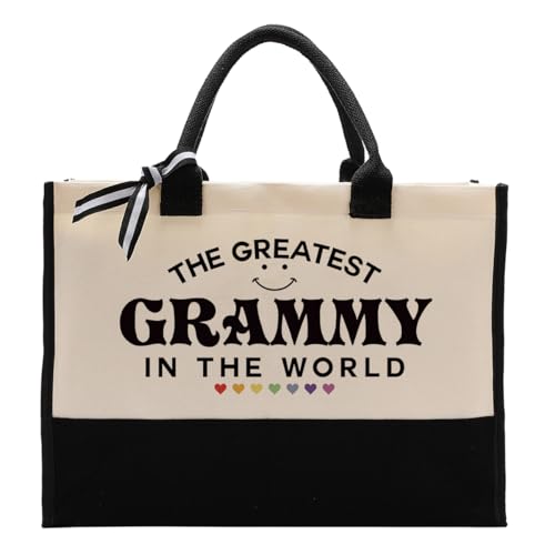 Grammy Tote Bag Gift, The Greatest Grammy In the World, Grammy Gift Utility Tote, Cotton Canvas Tote Bag, Inspirational Gift for Grammy, Grammy Birthday Gift, Mother's Day Gift for Her Women Grammy
