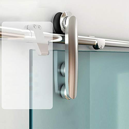 Herraje para Puerta Corredera Kit Riel de suspensión silenciosa de acero inoxidable de 5ft-16.4ft - Kit de hardware… - Imagen 3