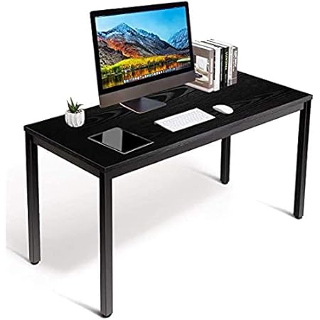 Amazon パソコンデスク Pcデスク ワークデスク オフィス 勉強 在宅勤務 食事に対応 ブラック パソコンデスク 文房具 オフィス用品