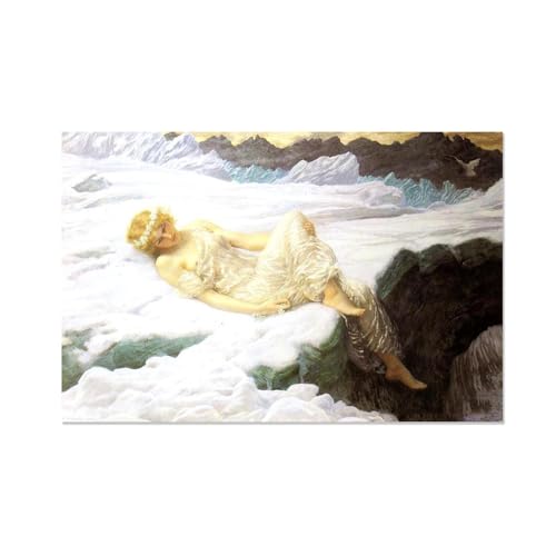 Peintures à l'huile Coeur de neige grande bâche giclée pour habiller un mur vide