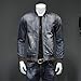 Mens Baseball Coat Jacket Fashion Vintage Denim Jeans Jacket Spring Autumn Stand Collar Casual Coat Blue M