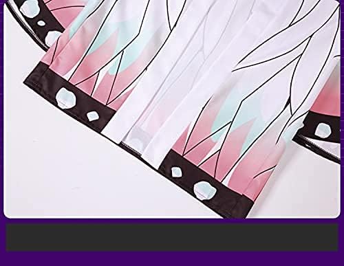 Vista 4 de Rarashik Disfraz de capa de Halloween para mujer kimono de Kochou Shinobu