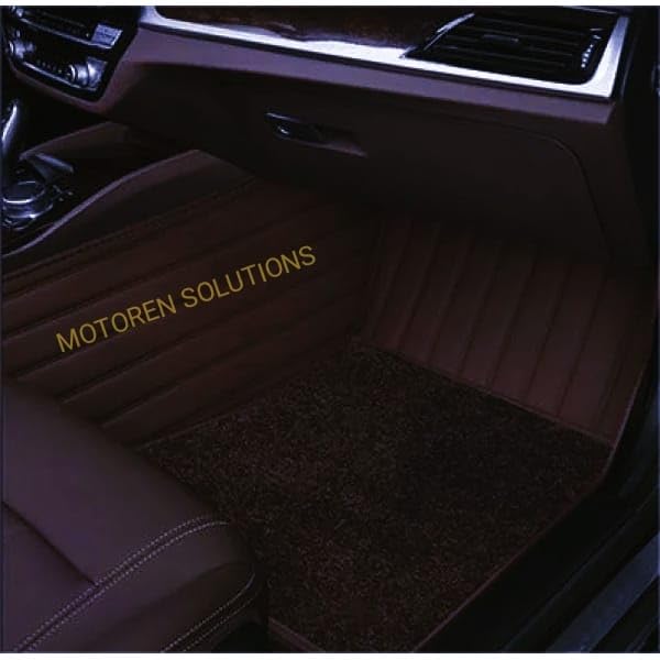 Image of 10D Premium Leatherette Car Foot Mat for Nissan xtrail 7seater 2024 onw| Luxurious & Elegant Look | 100% Waterproof and Dust Proof | Custom Fitted 10D Car Floor Tray Mat -Full Coffee