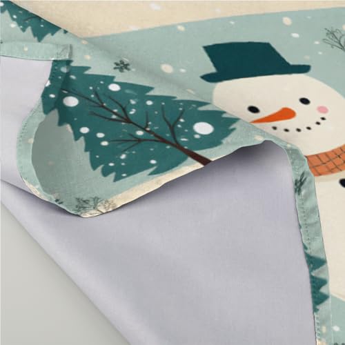 Servilletas de tela Snowman Christmas set x6 50.5x50.5 cm miniatura 3