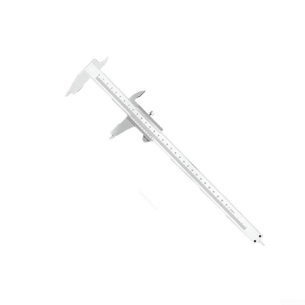 Messschieber aus Edelstahl, mechanisches Messwerkzeug mit 0,02 mm, für Schmuck, Schule, Industrie, Metallbearbeitung, Silber, 150 mm, 200 mm, 300 mm Optionen (300 mm)