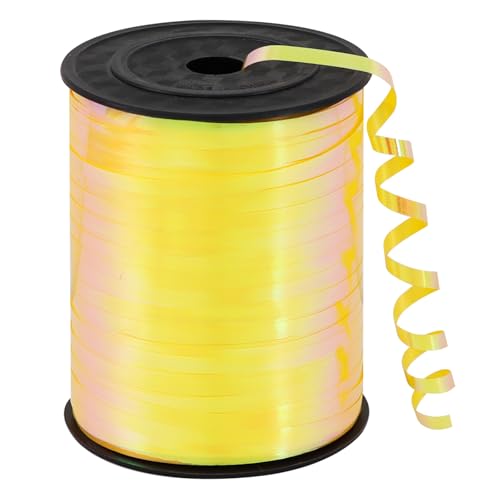 TONIFUL 500 Yards Iridescent Yellow Curling Ribbon Balloon String