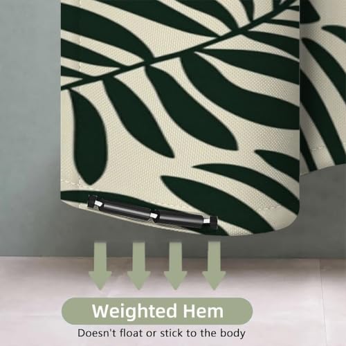 Rideau de douche tissu polyester lavable en machine vert sauge 200x200 cm - 5