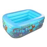 XINDUO Piscina Infantil Hinchable Piscinas.Piscina Hinchable de Dibujos Animados para el hogar-Azul_1.8.Familia Piscina Infantil Bañera