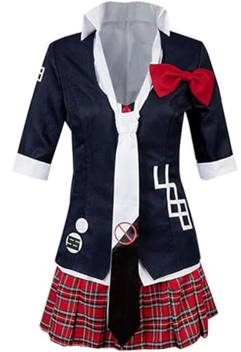 Poetic Walk Anime Womens Costume Cosplay Suit Tie Uniform Halloween Dress Outfit (Black, XXX-Large)
