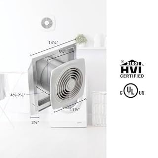 Broan-NuTone 509 Through-the-Wall Ventilation Fan White Cover, 200 CFM, 8.5 Sones, 8"