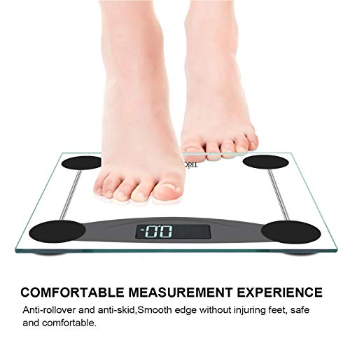 Triomph Smart Digital Body Weight Bathroom Scale With Step-On Technology, Lcd Backlit Display, 400 Lbs Capacity And Accurate Weight Measurements, Black (Digital Scale New) #TOP6