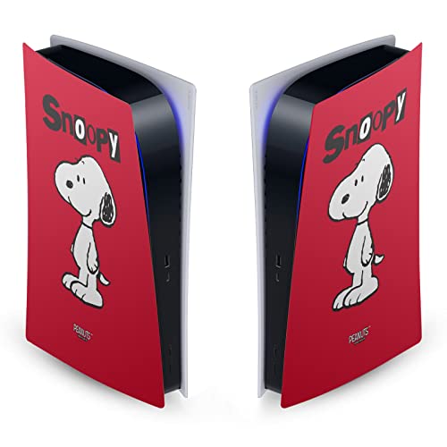 Head Case Designs Officially Licensed Peanuts Snoopy Character Graphics Vinyl Faceplate Sticker Gaming Skin Decal Cover Compatible With Sony PlayStation 5 PS5 Digital Edition Console