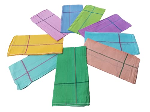 Men's Cotton Handkerchiefs - Pack of 12 -Plain Color 24 * 24 inches XXL King Size. 100% Pure Cotton-image-31