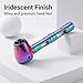 Tobacco Pipe 4.6 Inch Detachable Portable Aluminum Alloy Pipe for Smoking, Classic Traditional Design, with Box(Rainbow)