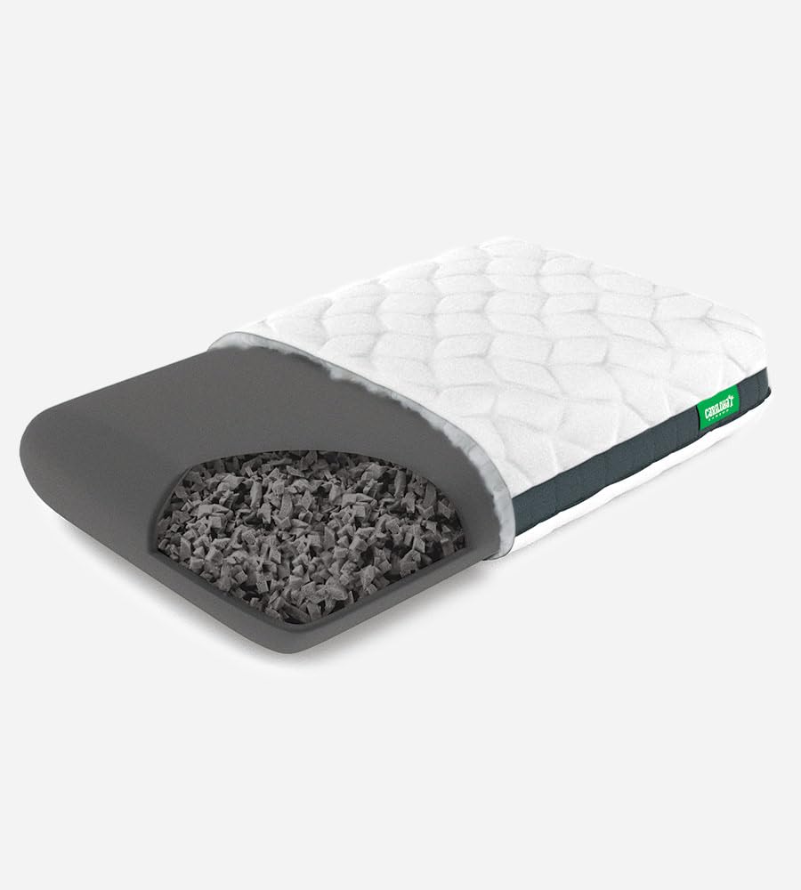 Cariloha Universal Flex Pillow - Charcoal infused Viscose Memory Foam Standard White