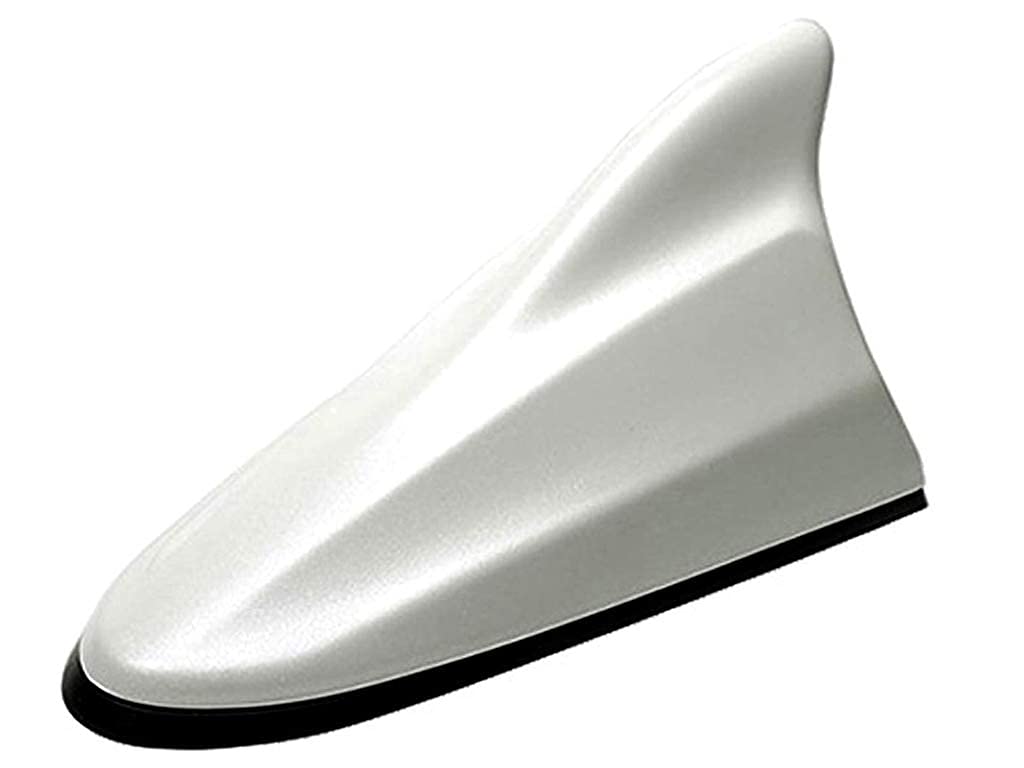 McFlex Universal high Performance White Shark Fin Anteena with Waterproof Style roof Mount FM/AM Radio Signal Arial for car Kuv100 Nxt K2 Plus 6 Str (Black)