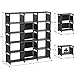 REIBII Book Shelf, 13 Cube Storage Organizer, DIY Tall Bookcase for Bedroom, Office, Living Room, 12