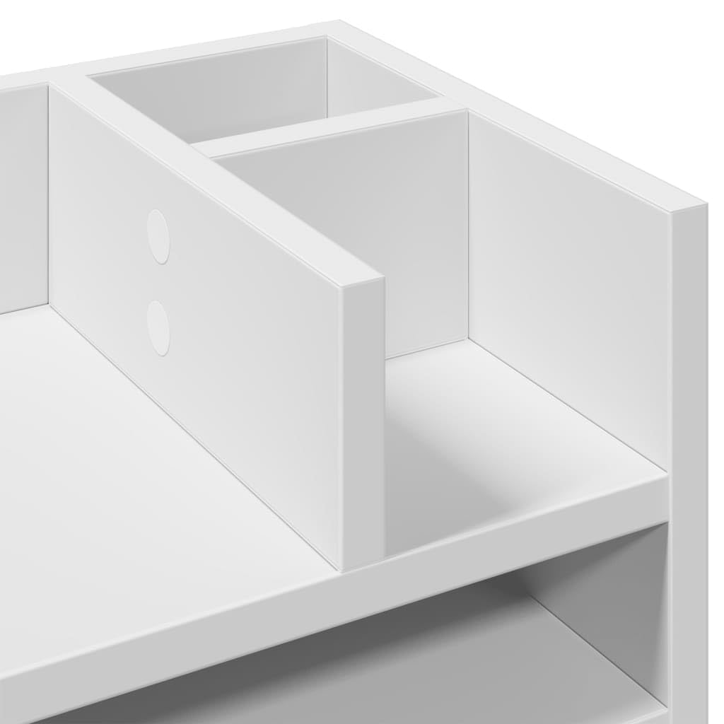 Organizer da Scrivania Bianco 44,5x24x25 cm Legno Multistrato,Organizer da Scrivania,Portaoggetti da Scrivania,Organizer da Scrivania-848038