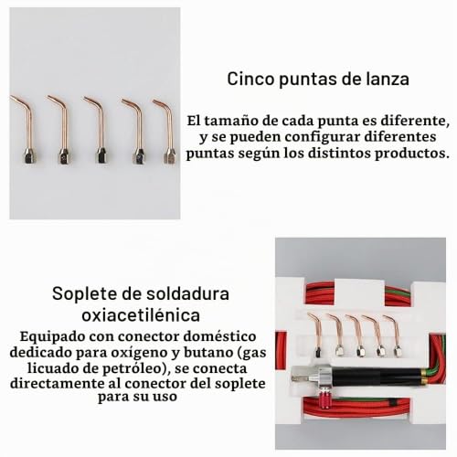 Miniatura 5 de Mini Pistola De Soldadura De Gas, Antorcha De Soldadura De Oxígeno, Kit De Antorcha De Oxígeno Con 5 Puntas Para Reparación De Joyas