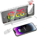 Pantalla RGB. Con luces LED RGB de alta calidad, el reloj digital ofrece 4 degradados dinámicos y 7 opciones de color monocolor, incluyendo blanco, rojo, amarillo, verde, cian, azul y morado. Transforme su espacio con ajustes de luz personalizables.