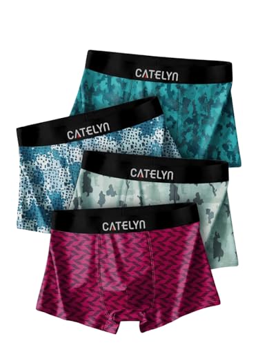Image of CATELYN Ultra-Soft Nylon Breathable Stretch Trunks Men's Premium Printed Innerwear for Daily Comfort Men Sweatproof (Pack of 4)